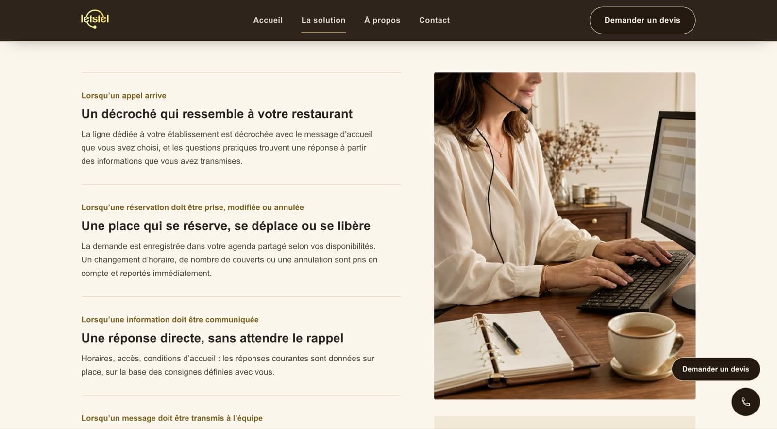 Détail du site letstel, vue 1